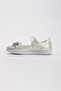 Non-Slip Sole White Girls' Bow Ballerina Flats - 8