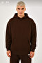 Men's Oversize Basic 3 Thread Ribbed Hooded Sweatshirt - 2