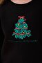 Girl's Crew Neck Embroidered Winter Sweatshirt – Black - 3