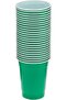 Green Plastic Cups, 12 oz, Durable Disposable Cold Drink Cups for Parties and Events - 3