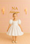 Premium Satin Pearl Detailed Puffy Princess Dress – Available in Different Color Options