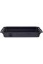 Disposable Microwaveable Rectangular Black Base, Meal Prep Container with Clear Lid. (5, Bla - 5