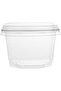 Disposable PET, Clear, Food Storage , Deli Container Square 16 ounce with Lid, 10 Pieces - 3