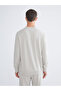 Lcwaikiki classic beige bicycle collar Printed men's sweatshirt - 4