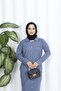 Button Detailed Knitwear Skirt Suit - 3