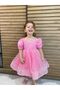 Pink Pearl Tulle Sweetheart Neckline Girls Evening Dress+ Buckle