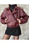 FAUX LEATHER CROPPED BIKER JACKET - 6