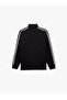 Regular Fit Long Sleeve Piped Fleece-Lined Mock Neck Zippered Cardigan - 4