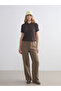 Two Mt Shop Quality Xside Brown Pique Plain Standard & Regular Short Sleeve Women's T-Shirt - 2