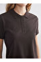 Two Mt Shop Quality Xside Brown Pique Plain Standard & Regular Short Sleeve Women's T-Shirt - 3