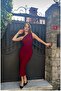 İsabella One Shoulder Detailed Draped Slit Dress - 7