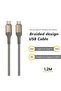 كابل PLUS IM-DC104 60 واط من النوع C إلى النوع C PD مضفر بطول 1.2 متر للشحن السريع ومزامنة البيانات - 3