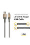 كابل PLUS IM-DC101 3A USB إلى كابل Micro بطول 1.2 متر مضفر ومضاد للتشابك وشحن سريع للبيانات - 3