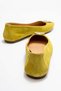 Veonita Women's Genuine Leather Ballerinas Pistachio Suede - 6
