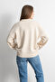 Cream Crew Neck Oversize Knitwear Sweater - 8