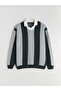 Polo Neck Striped Men's Knitwear Sweater - 5