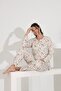 100% Cotton Long Sleeve Women's Pajama Set 98289 - 3