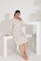 100% Cotton Long Sleeve Women's Dress 91226 - 3
