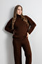 Knitted Patterned Oversize Women's Knitwear Trousers - Sweater Set - 8