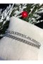 Waterway Gurmet Chain Detailed White Zirconia Stone Steel Bracelet for Lover Wife Mother - 3