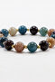 Natural Stone Elastic Bracelet Stones; Sunstone, Garnet, Apatite - 7