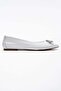Aaron Women's Genuine Leather Ballet Flats White Color-Match Leather Lining - 5