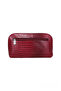 Genuine Leather Women's Makeup Cosmetic Bag with Wrist Strap 20029 - 5