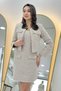 Women's Stone Detailed Jacket Dress Tweed Two-Piece Set Ecru, Taupe, Black - 4