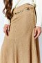 Women's Beige Sectioned Tulle Skirt with Mini Skirt Inside - 6