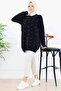 Stone Detailed Knitwear Tunic S3008 Black