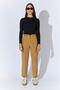 Women's Camel Waist Buttoned Double Stitched Trousers - 4