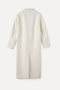 Women's Ecru High Collar Long Cashmere Coat - 7