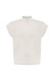 Ecru Merino Wool Blend Knit Top - 6