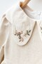Fleur Baby Girl Child Flower Embroidery Detail Ruffled Linen-Collared Lined Dress - 2
