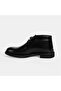 Men's Black Lace-Up Leather Boots - 3