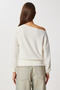 Wide Neck Soft Blouse Lub0286 Bone - 6