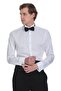 White Comfort Fit Horse Collar 100% Cotton Long Sleeve Groom Shirt - 3