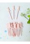 20 Pcs Pink Number 1 Cupcake Picks - Baby Girl 1St Birthday Cake Decoration Supplies - 2