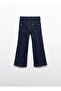 Girl's Denim Trousers - Navy Blue - 4