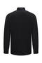 Black Comfort Fit Slim Collar 100% Cotton Turn-Down Cuff Long Sleeve Satin Shirt - 2