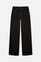 Women's Brown Wide Leg Jeans with Stitching Detail - 5