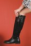 Javed Women's Nubuck Detailed Belt Buckle Tasseled Boots B4216 - 3