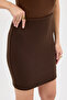 Women's Brown Cashmere Skirt - 7