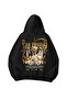 Soul Work Printed Black Oversize Unisex Hoodie Sweatshirt