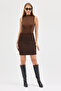 Women's Brown Cashmere Skirt - 4
