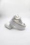 Lace-Up Stone Detailed High Sole Women's Sports Shoes K25 0059 - White - 4