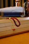 Wrist-Length Gold Design Silver Tassel Cherry Fire-I Tightening Amber Prayer Beads - 4