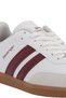Women's Lace-Up Casual Shoes White Burgundy - 4