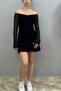 Women's Mini Lace Dress - 2