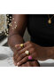 6-Piece Enamel Floral Ring and Knuckle Ring Set - 2
